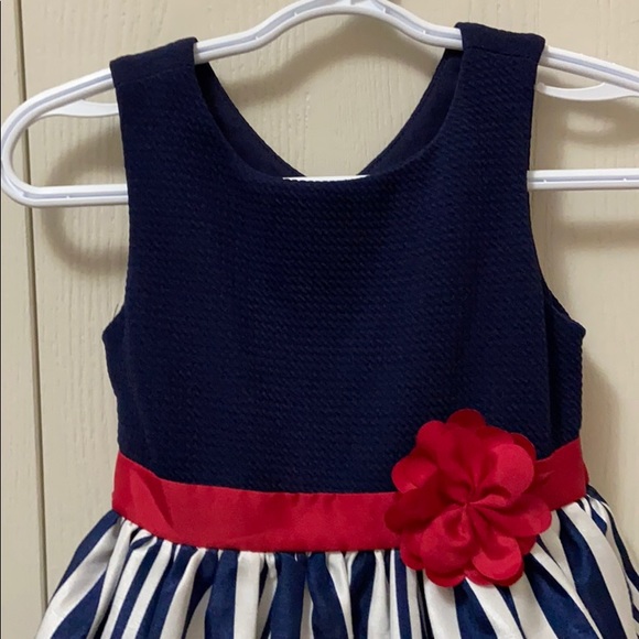 Jona Michelle Navy, White & Red Dress - Picture 2 of 6